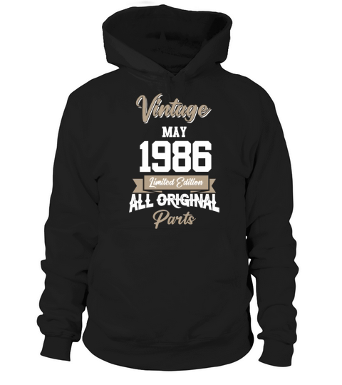 May 1986 Vintage Birthday Present Hoodie Unisex