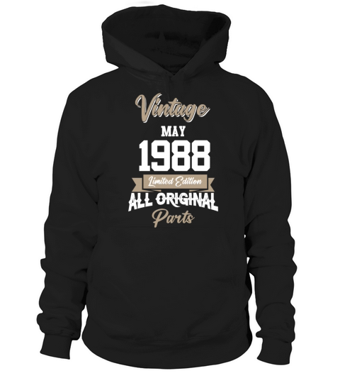 May 1988 Vintage Birthday Present Hoodie Unisex
