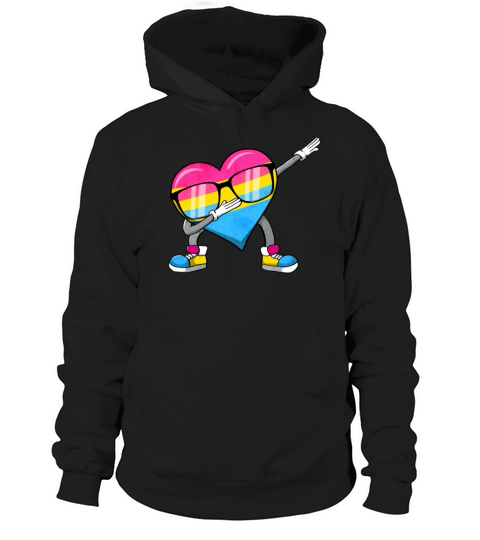 Pansexual Pride Pan Flag Dabbing Heart Sublte Hoodie Unisex
