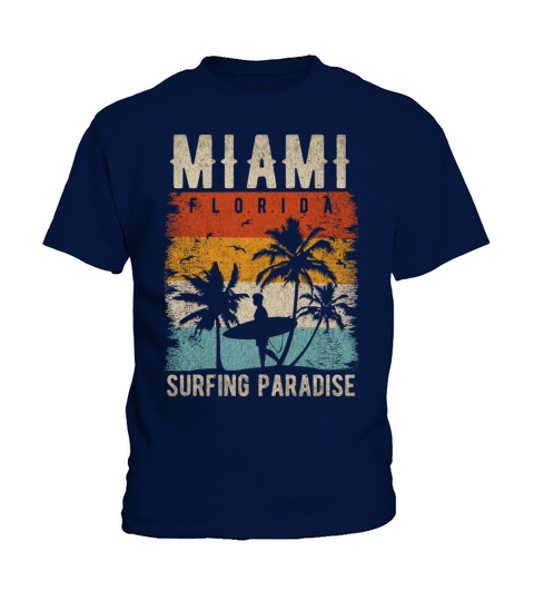 80s Miami Vintage Shirt Retro Miami Beach Kids T-Shirt