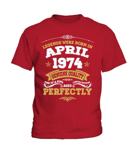 Vintage Aged To Perfection April 1974 Kids T-Shirt