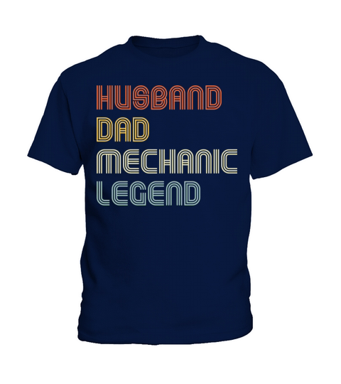 Vintage Husband Dad Mechanic Legend Funny Handyman Kids T-Shirt