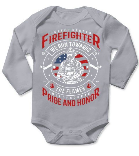We Run Towards The Flames Long Sleeve Baby One-Piece