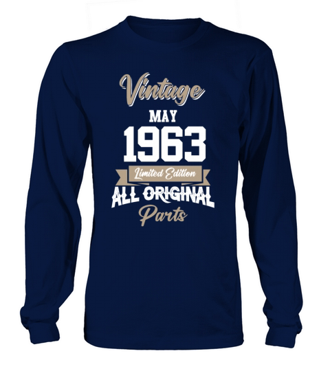 May 1963 Vintage Birthday Present Long sleeved Unisex
