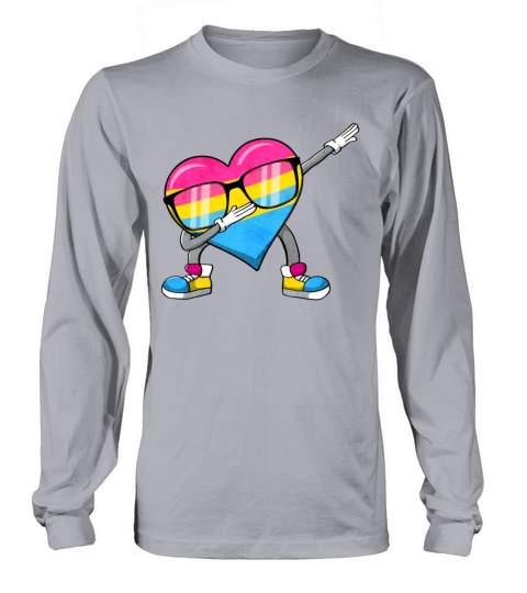 Pansexual Pride Pan Flag Dabbing Heart Sublte Long sleeved Unisex