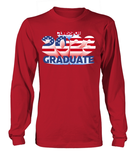 US American Flag 2023 Graduate Patriotic Graduatio Long sleeved Unisex