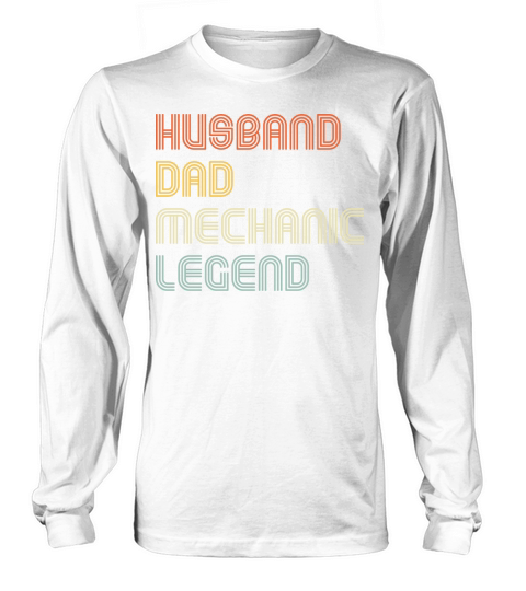 Vintage Husband Dad Mechanic Legend Funny Handyman Long sleeved Unisex