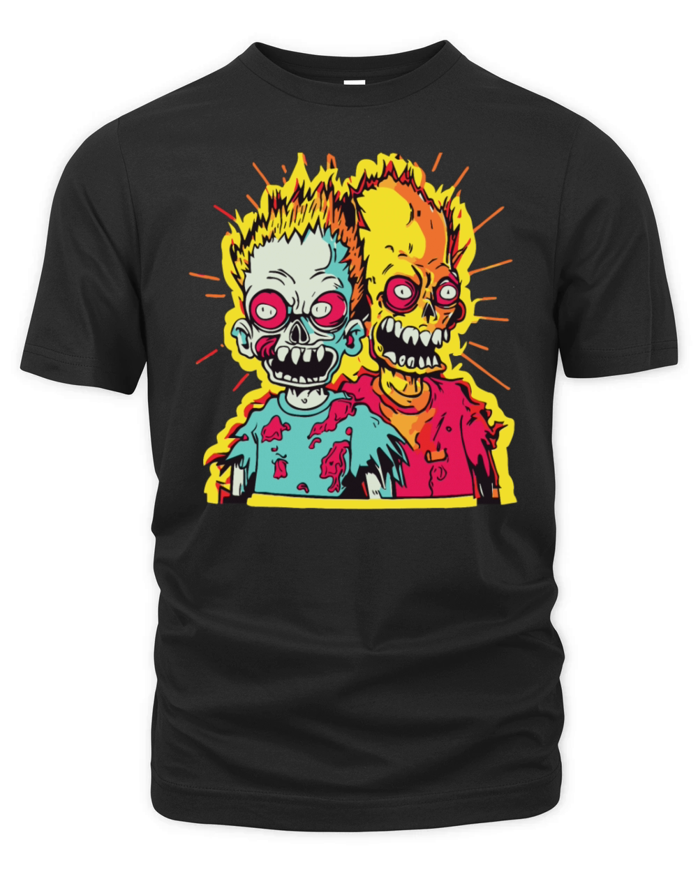 Retro Style 90s Cartoon Comic Hero Organic Unisex T-shirt