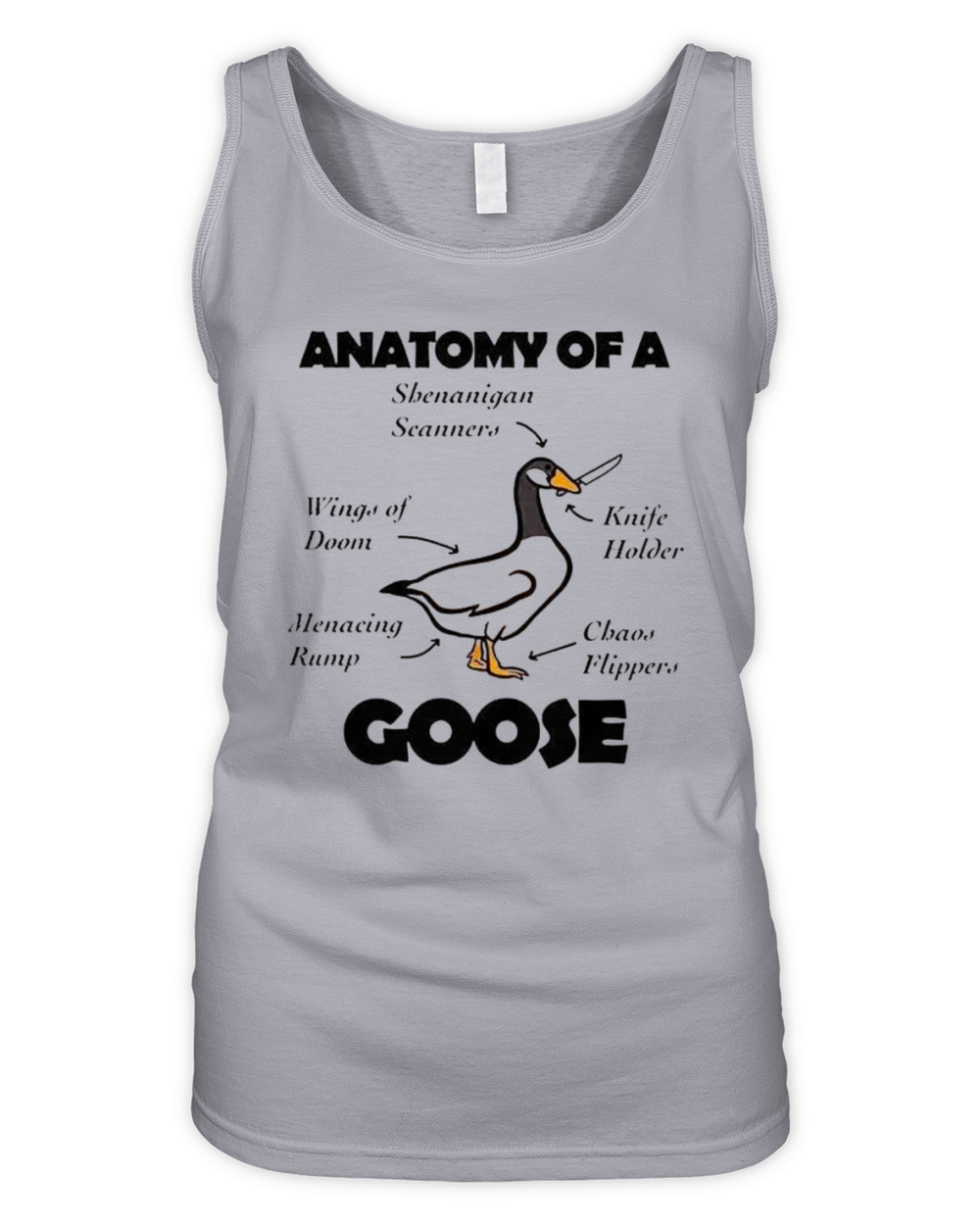 Anatomy of A Goose Funny Duck Organic Women's Tank Top
