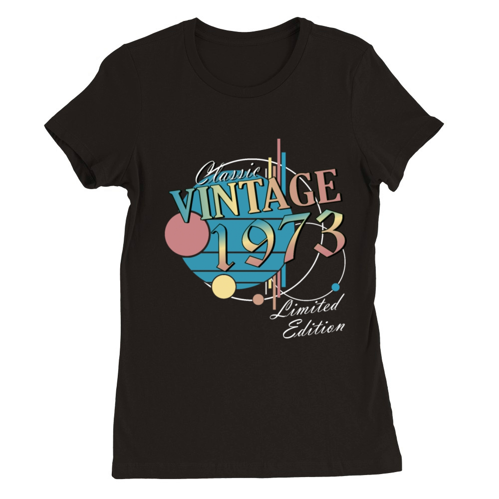 Vintage 1973 vintage birthday retro gift Premium Womens Crewneck T-shirt