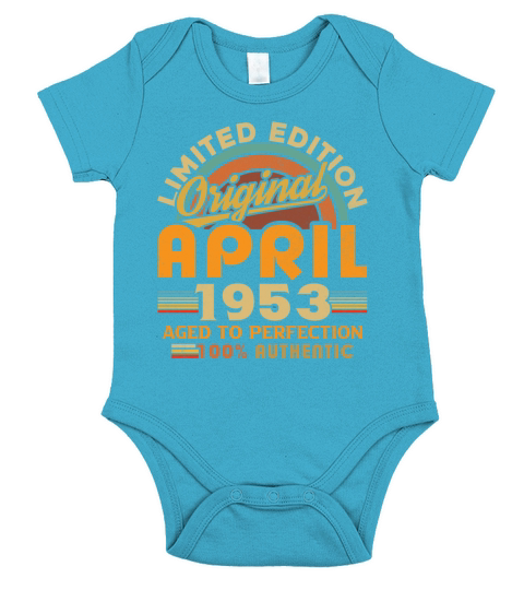 1953 April Vintage Born in 1953 April Gift Short Sleeve Baby One-Piece