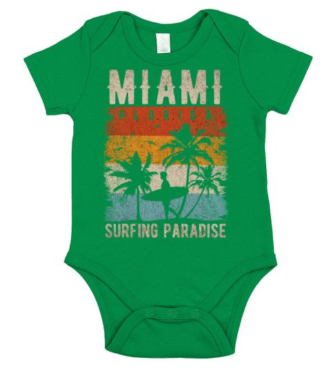 80s Miami Vintage Shirt Retro Miami Beach Short Sleeve Baby One-Piece