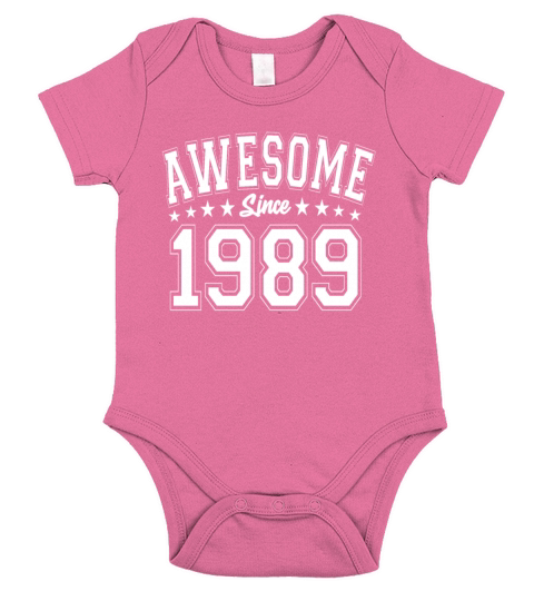 Awesome Since 1989 Birthday 1989 Vintage 1989 Short Sleeve Baby One-Piece