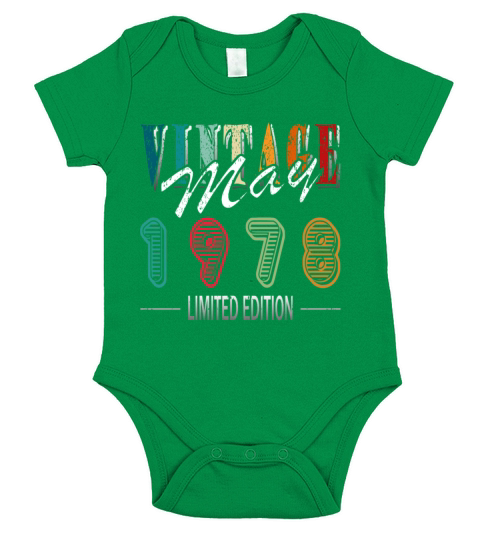 Birthday May 1978 Limited Edition Vintage Short Sleeve Baby One-Piece