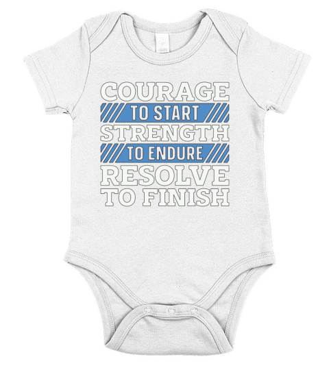 Cross Country Running Courage To Start XC Runner Short Sleeve Baby One-Piece
