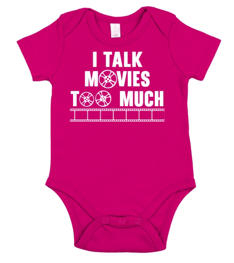 I Talk Movies Too Much Movie Lover Film Cinema Short Sleeve Baby One-Piece
