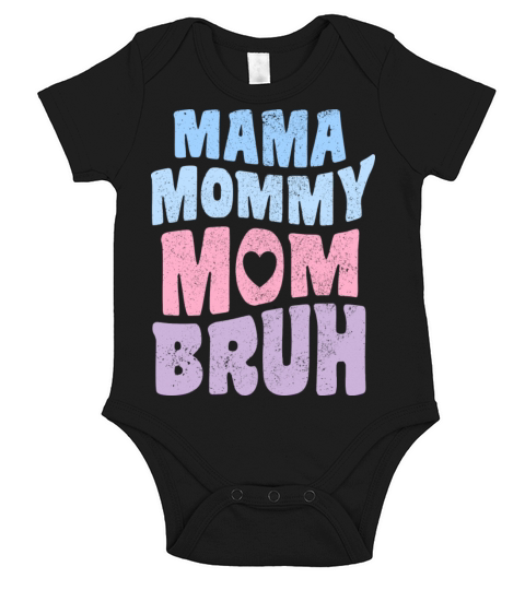 Mama Mommy Mom Bruh Mother s Day Vintage Short Sleeve Baby One-Piece