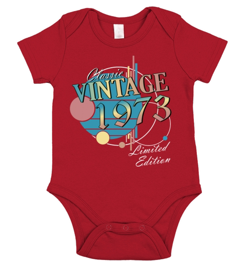 Vintage 1973 vintage birthday retro gift Short Sleeve Baby One-Piece