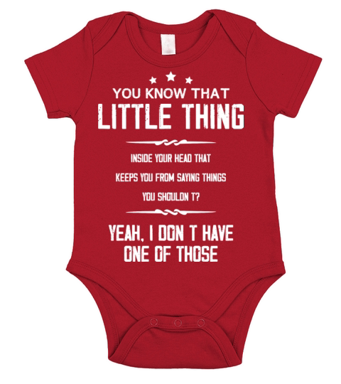 You Know That Little Thing Cool Graphic Funny Short Sleeve Baby One-Piece