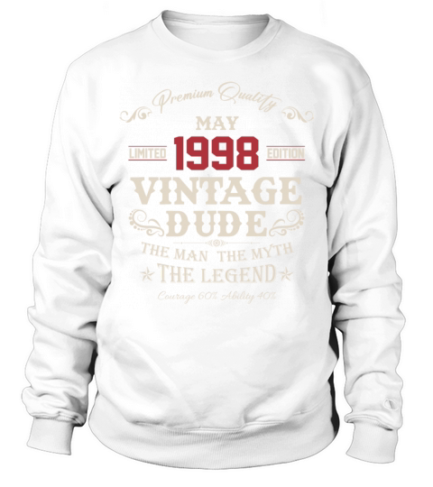 May 1998 Vintage Birthday Present Sweatshirt Unisex