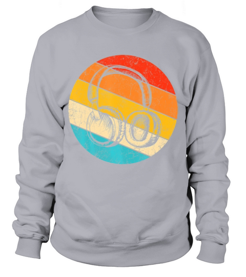 Music Lover Vintage Retro DJ Funny Headphones Sweatshirt Unisex