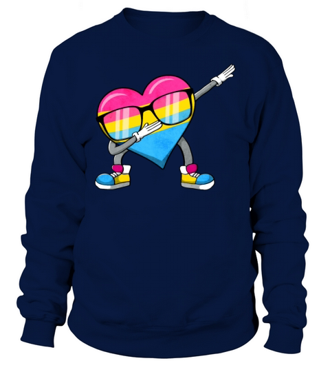 Pansexual Pride Pan Flag Dabbing Heart Sublte Sweatshirt Unisex