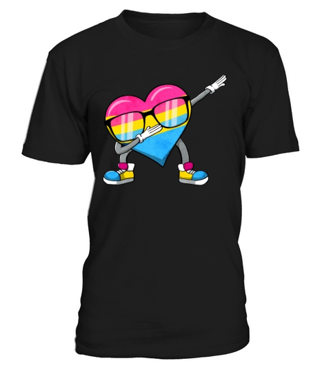Pansexual Pride Pan Flag Dabbing Heart Sublte T-Shirt Unisex