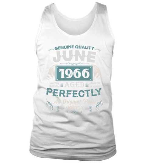 June 1966 Vintage Birthday Present Tank Top Unisex