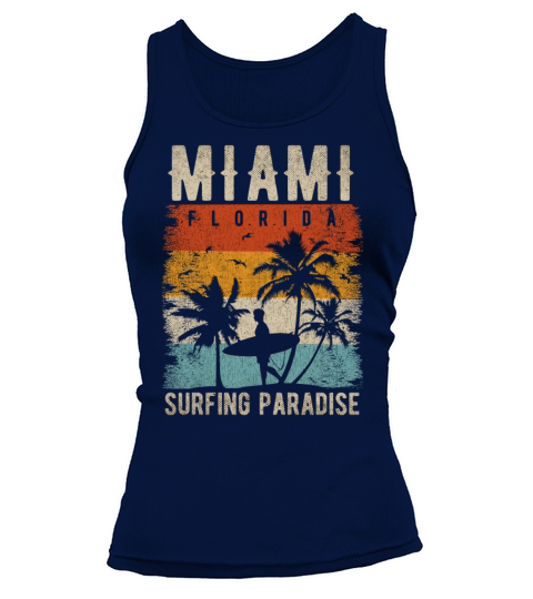 80s Miami Vintage Shirt Retro Miami Beach Tank top Woman