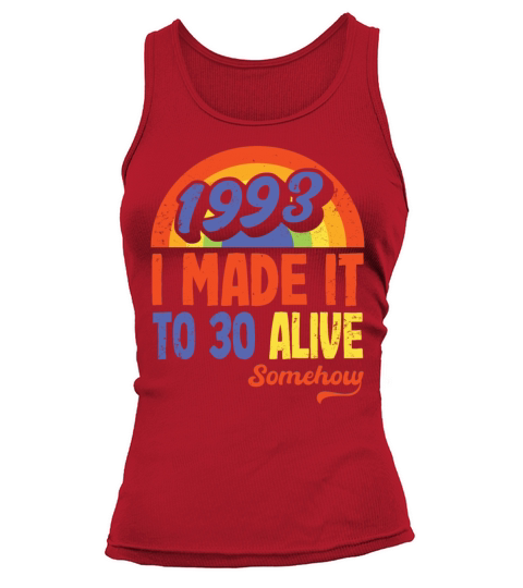 Funny Vintage Retro 1993 30th Birthday Gift Idea Tank top Woman