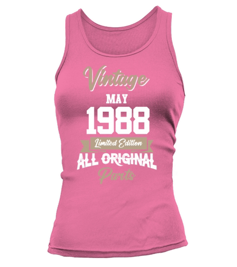May 1988 Vintage Birthday Present Tank top Woman