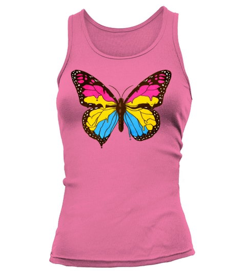 Pansexual Pride Pan Flag Butterfly Subtle LGBTQ Tank top Woman