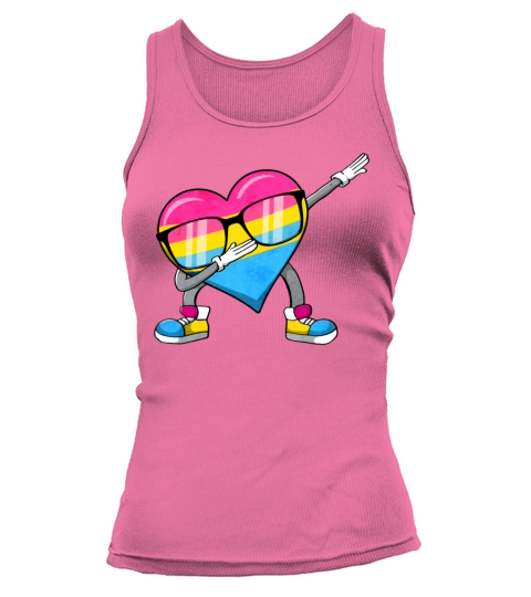 Pansexual Pride Pan Flag Dabbing Heart Sublte Tank top Woman