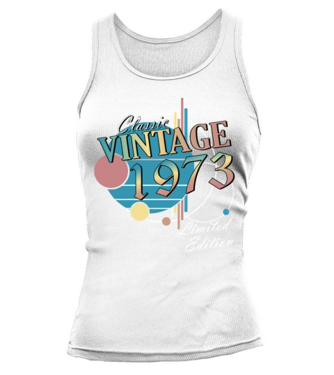 Vintage 1973 vintage birthday retro gift Tank top Woman