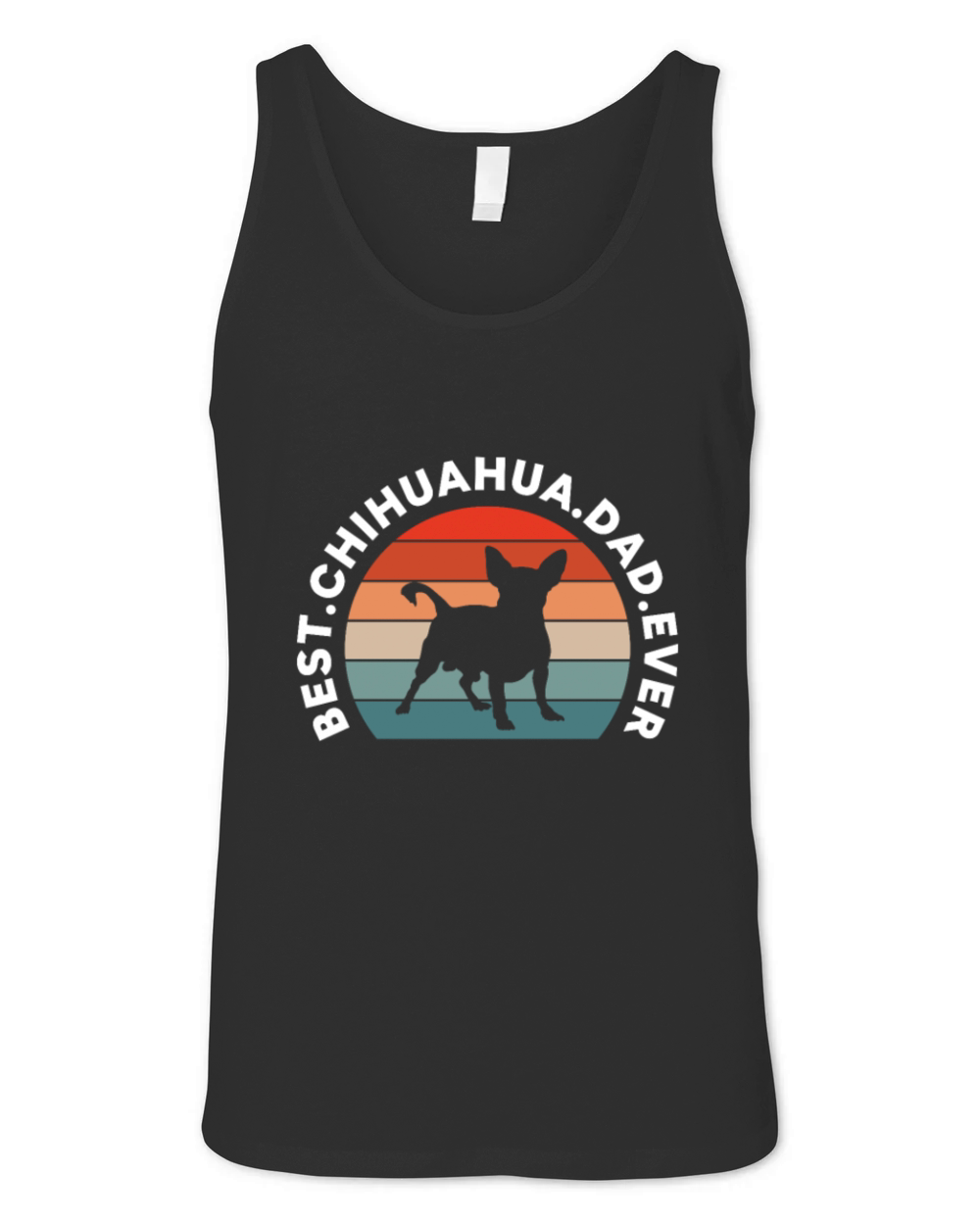 Best Chihuahua Dad Ever Retro Vintage Unisex Jersey Tank