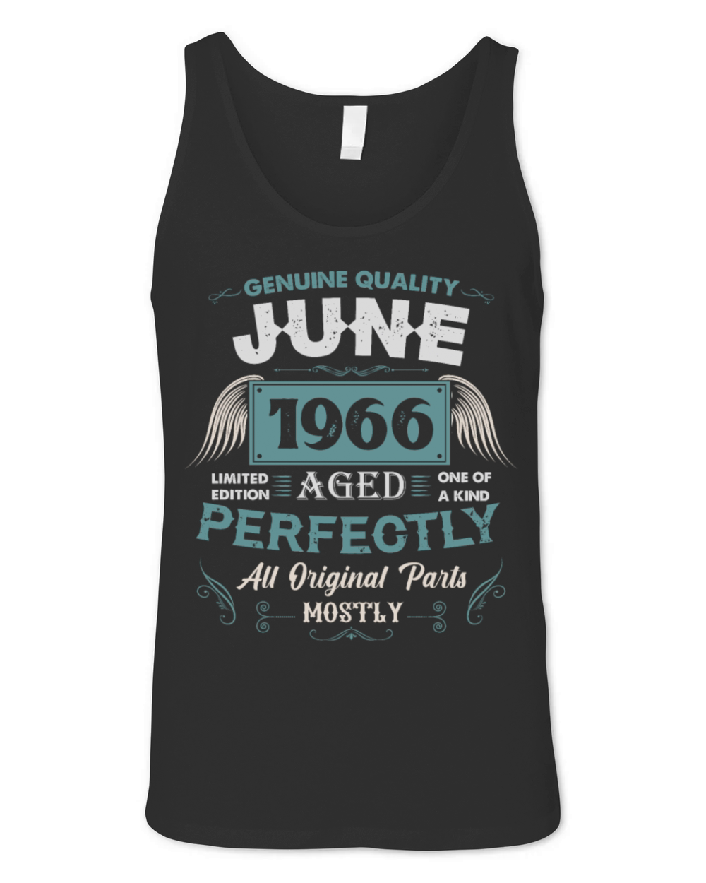 June 1966 Vintage Birthday Present Unisex Jersey Tank