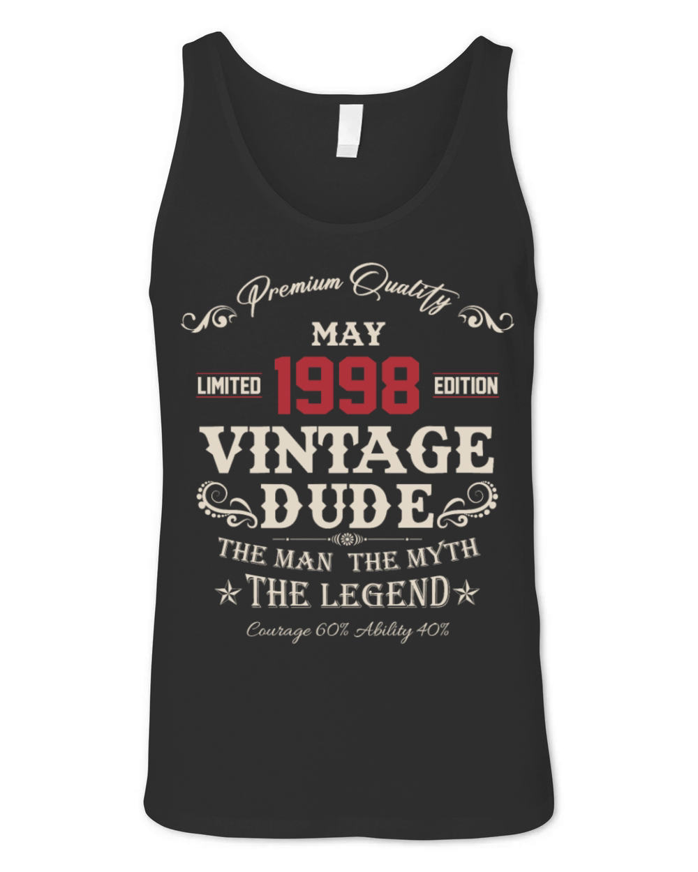 May 1998 Vintage Birthday Present Unisex Jersey Tank