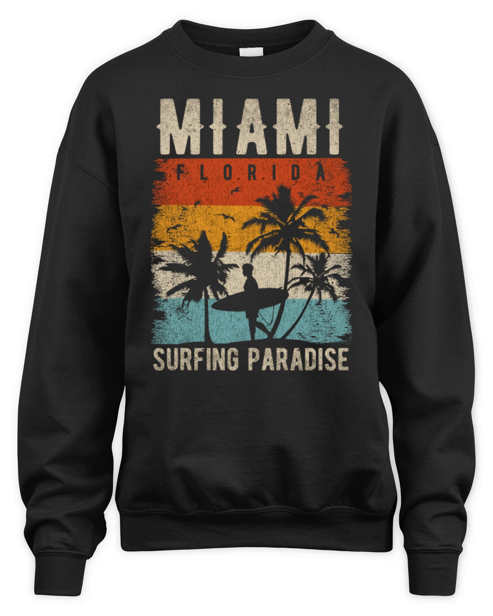 80s Miami Vintage Shirt Retro Miami Beach Unisex Premium Crewneck Sweatshirt