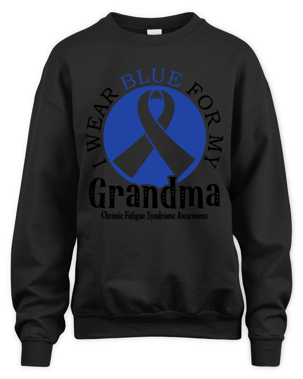 I Wear Blue For My Grandma Chronic Fatigue Unisex Premium Crewneck Sweatshirt
