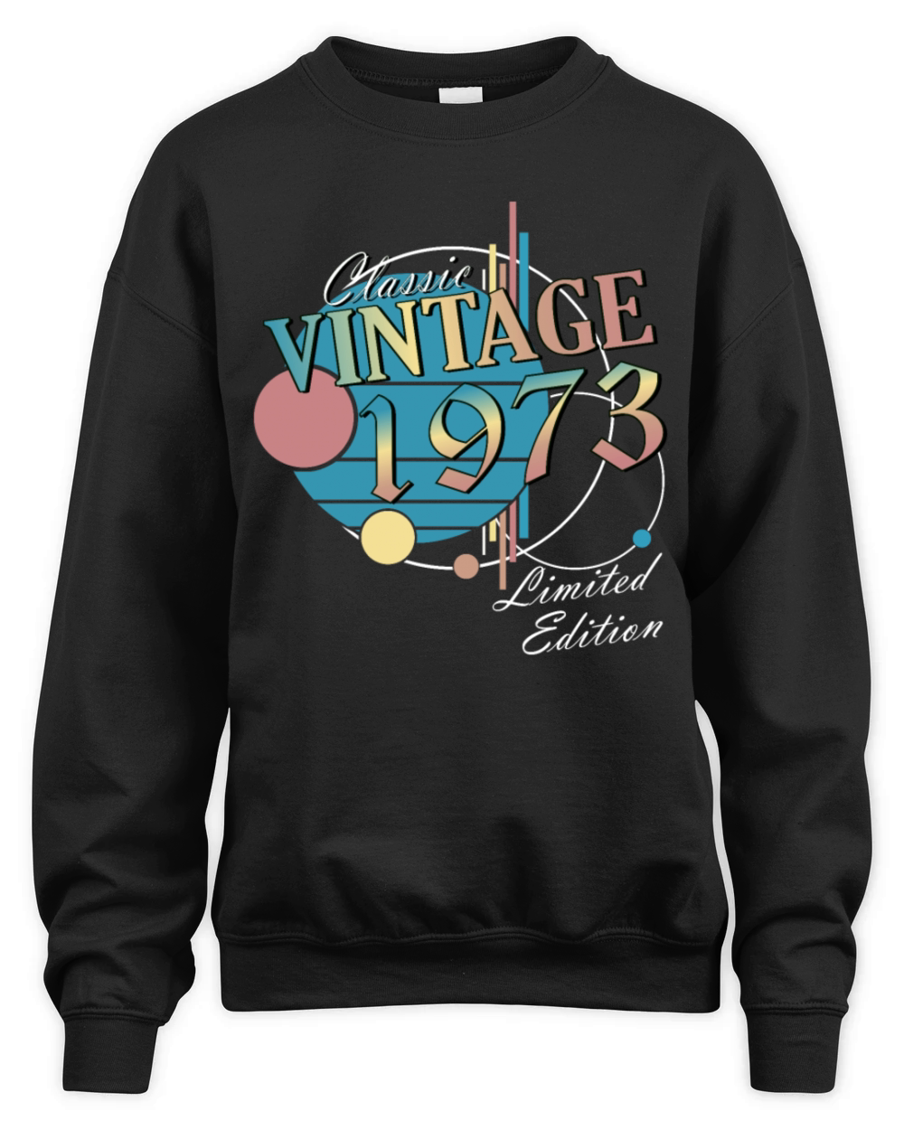 Vintage 1973 vintage birthday retro gift Unisex Premium Crewneck Sweatshirt