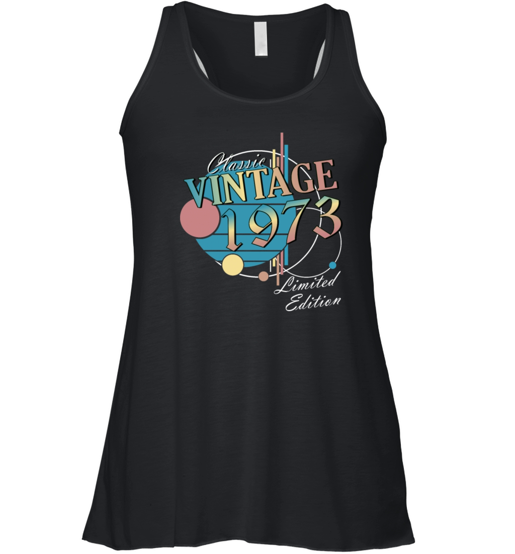Vintage 1973 vintage birthday retro gift Women's Flowy Tank Top