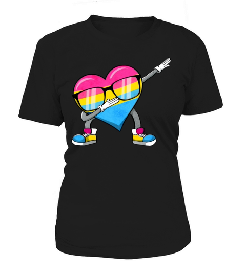 Pansexual Pride Pan Flag Dabbing Heart Sublte Women's T-Shirt