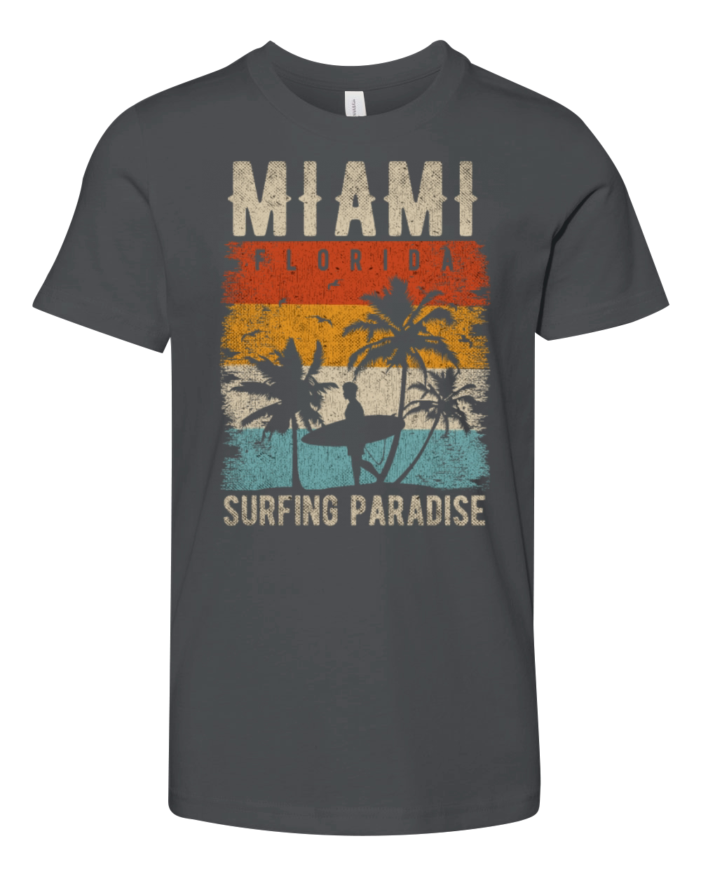 80s Miami Vintage Shirt Retro Miami Beach Youth Unisex Jersey Tee