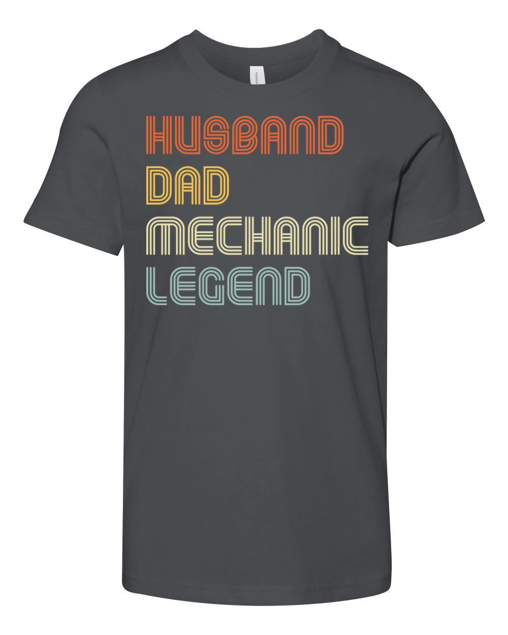 Vintage Husband Dad Mechanic Legend Funny Handyman Youth Unisex Jersey Tee