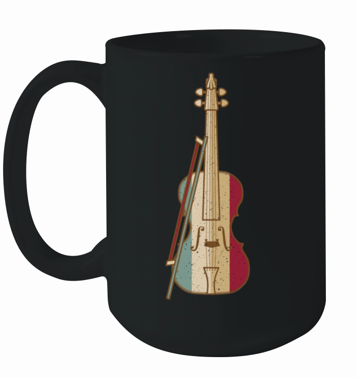 Fiddle Whisperer Vintage Violin Ceramic Mug