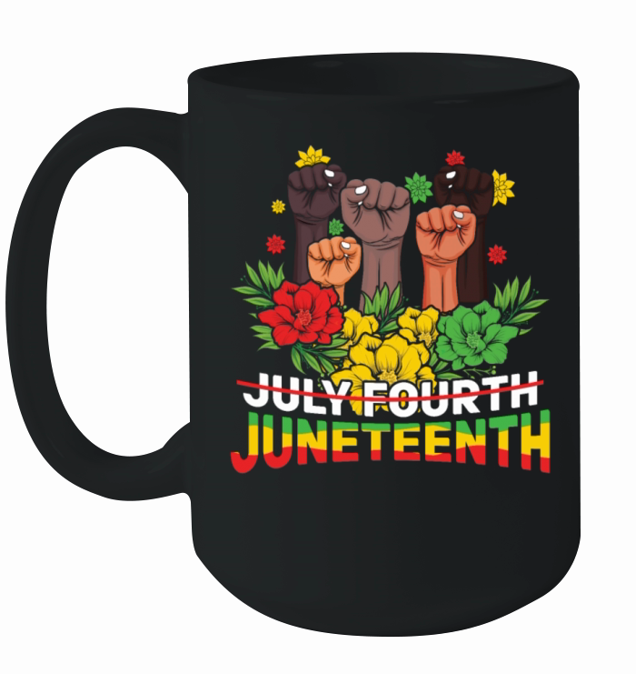 Fist Protest Celebrate Juneteenth Black History Ceramic Mug