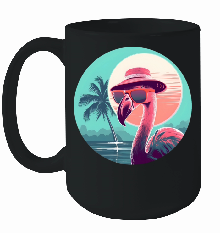 Retro Style 80s 90s Vintage Flamingo Lovers Ceramic Mug