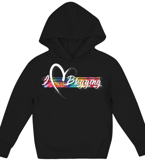 I Love Blogging Tie Dye Cool Vintage Inspired Kids Hoodie