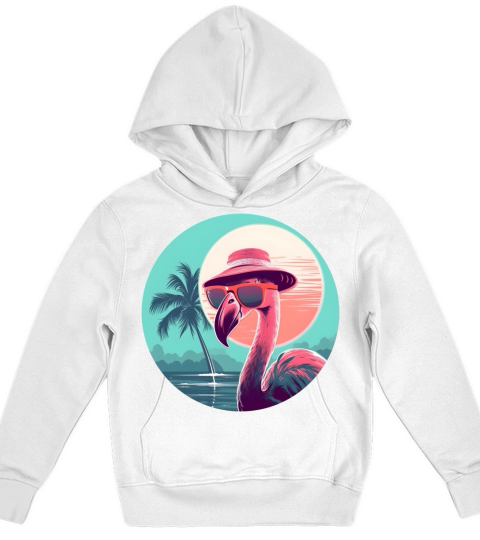 Retro Style 80s 90s Vintage Flamingo Lovers Kids Hoodie