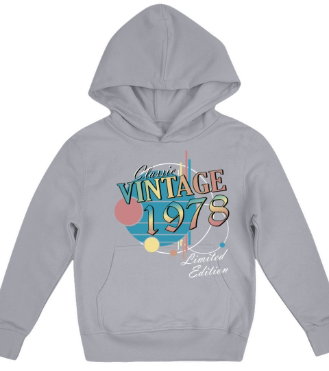 Vintage 1978 vintage retro vintage birthday Kids Hoodie